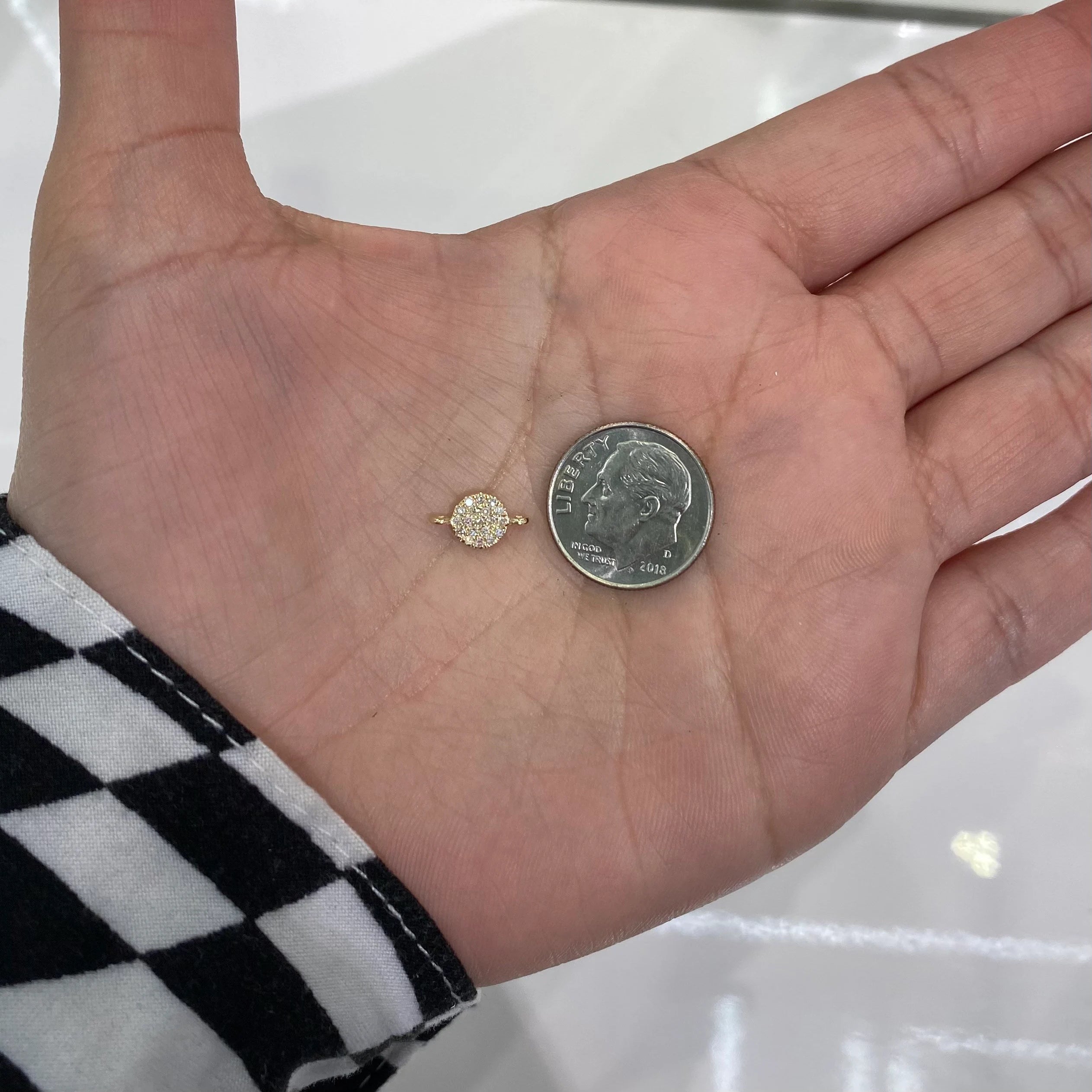 Diamond Disc Charm Connector 6mm