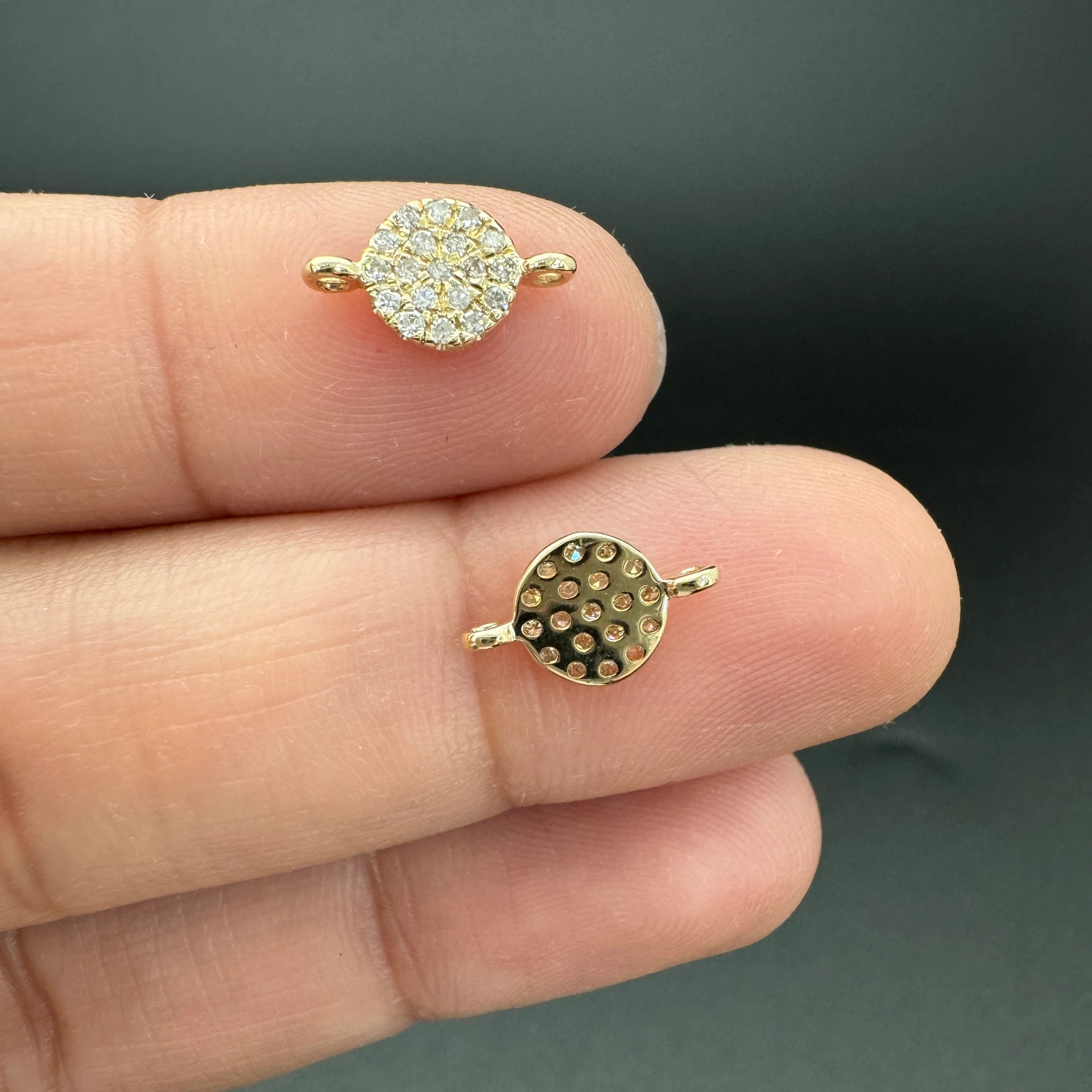 Diamond Disc Charm Connector 6mm