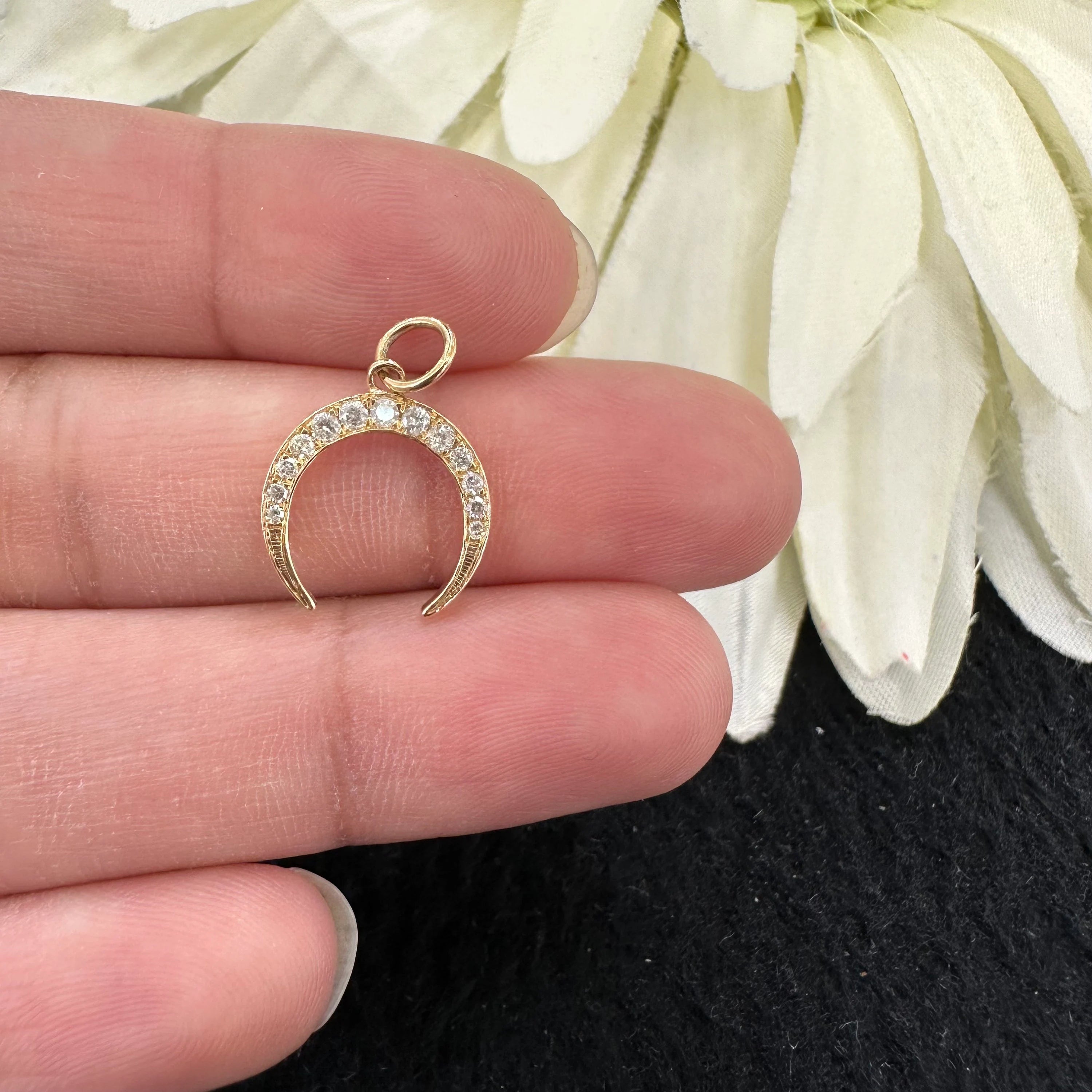 Diamond Celestial Moon Charm