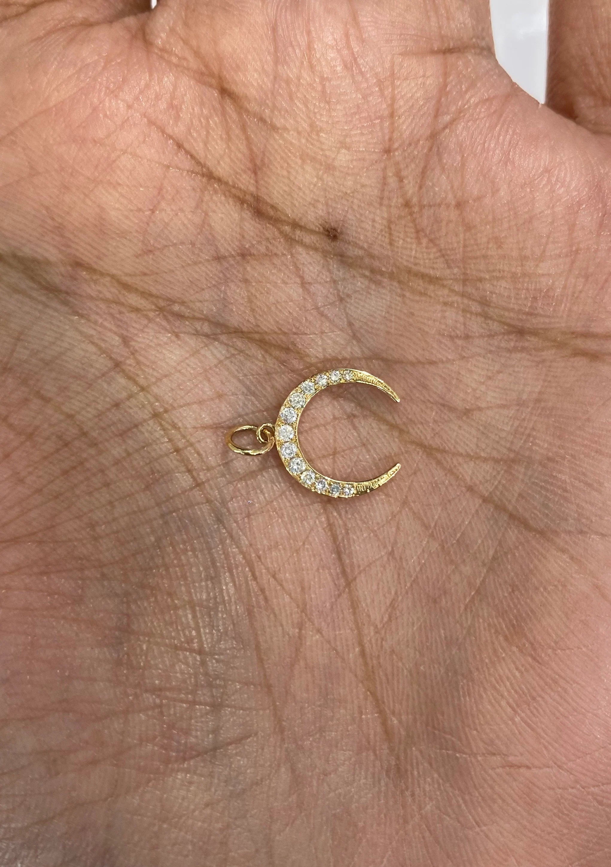 Diamond Celestial Moon Charm
