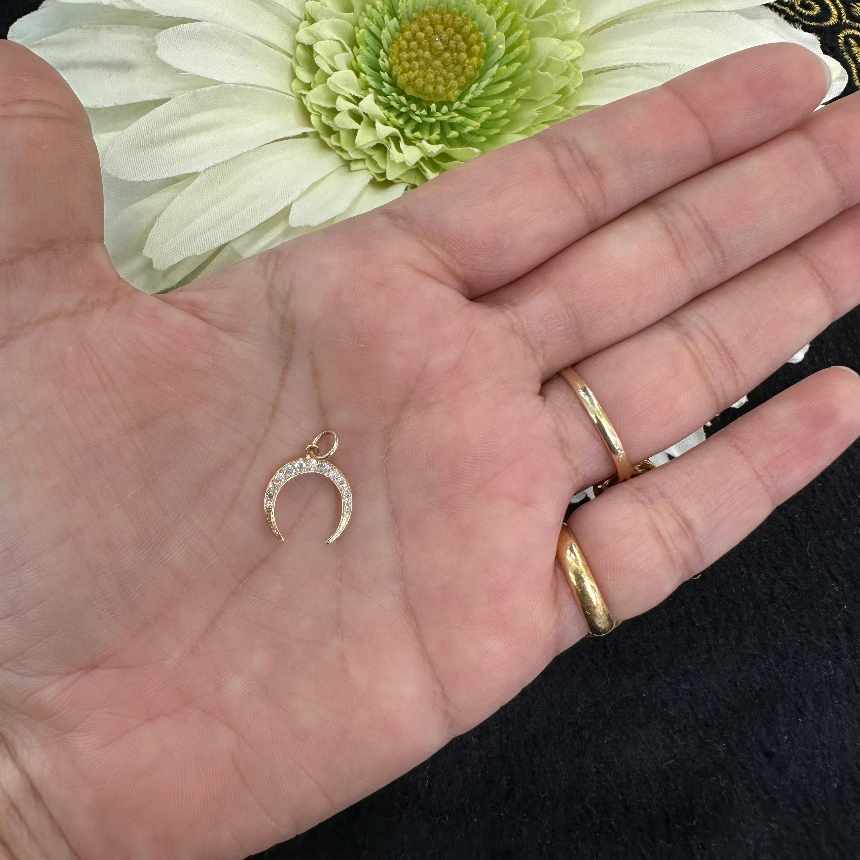 Diamond Celestial Moon Charm