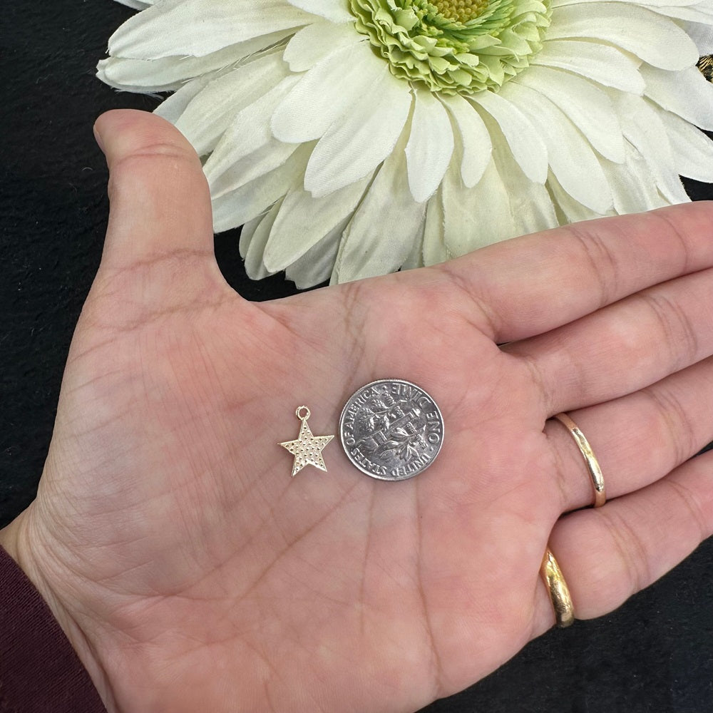 Diamond Star Charm 10mm