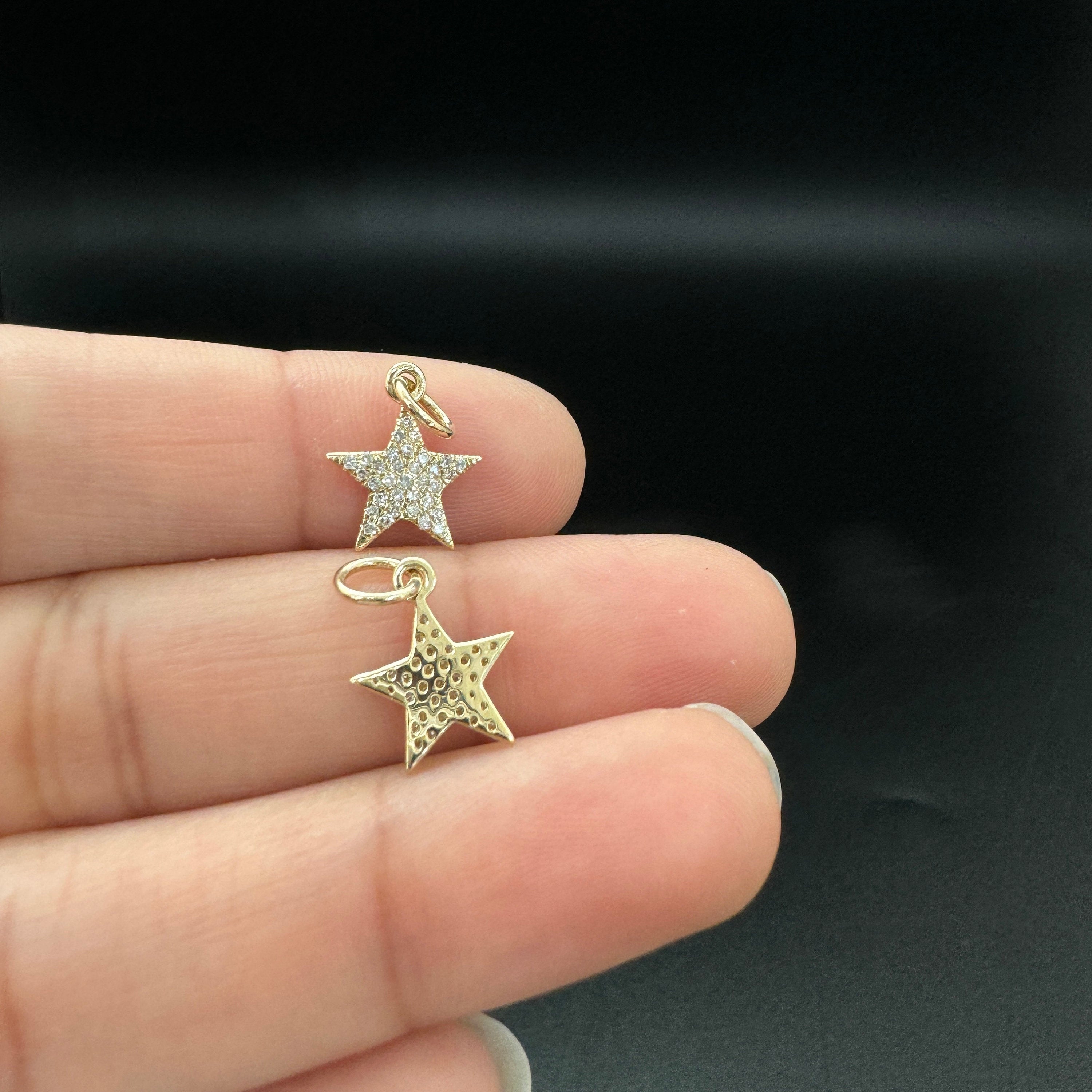 Diamond Star Charm 10mm