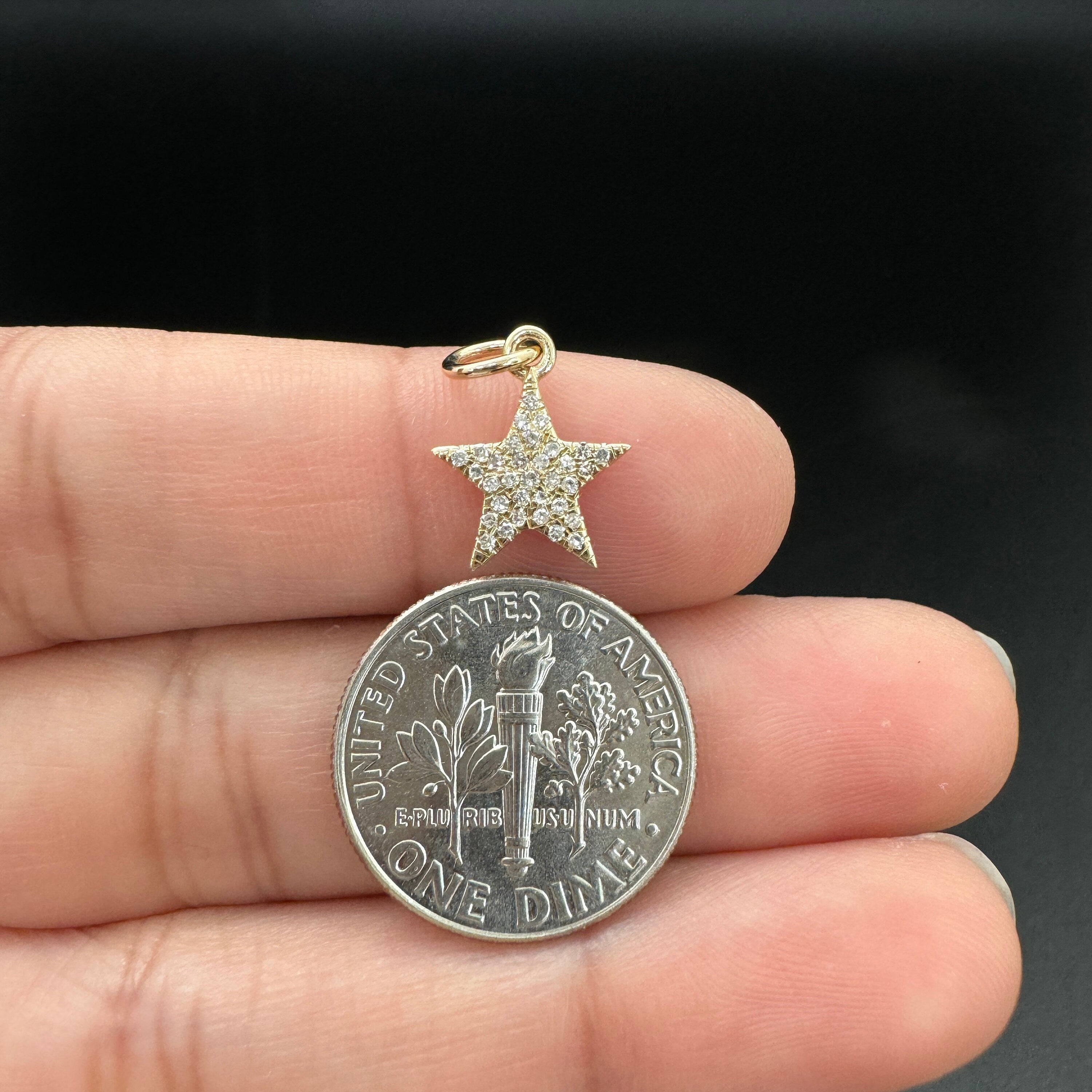 Diamond Star Charm 10mm