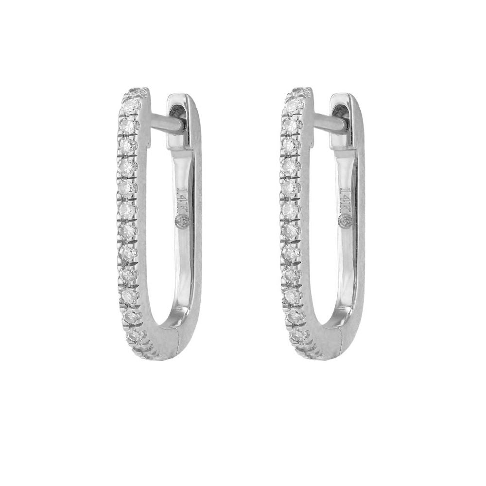 Diamond U Shaped Earrings