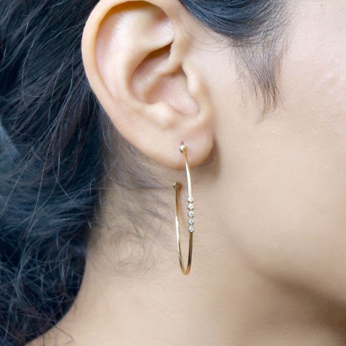 Diamond Hoop Earrings