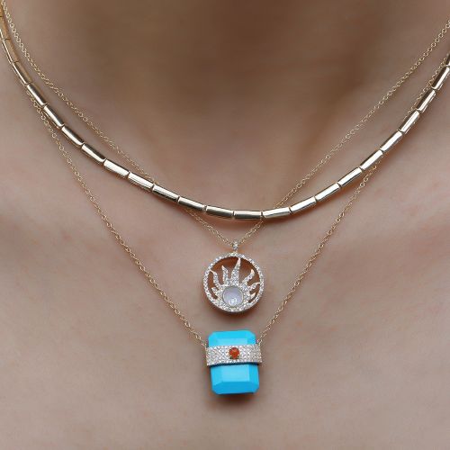 Diamond Sunburst Necklace