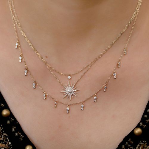 Diamond Sunburst Necklace