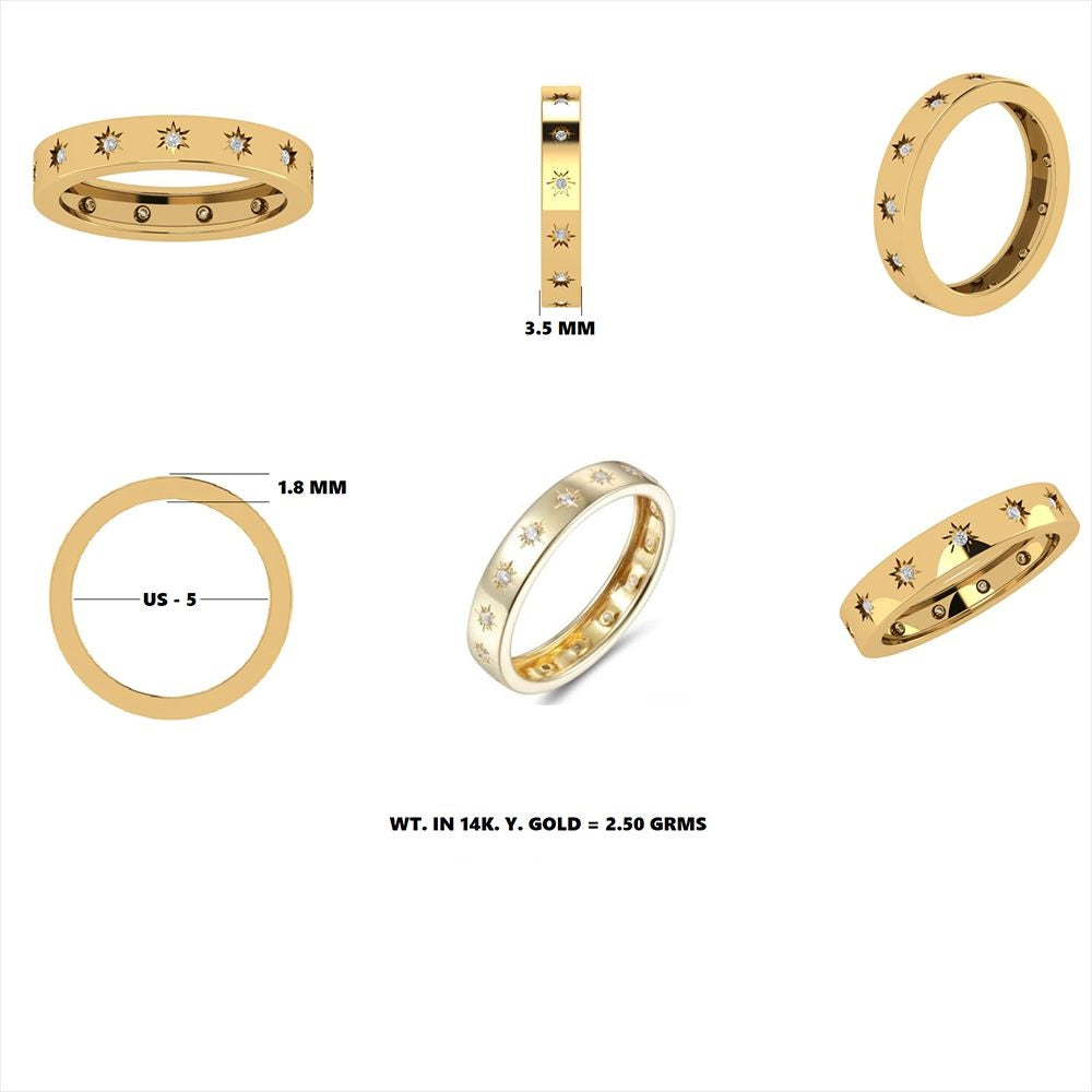 Diamond Star Band Ring