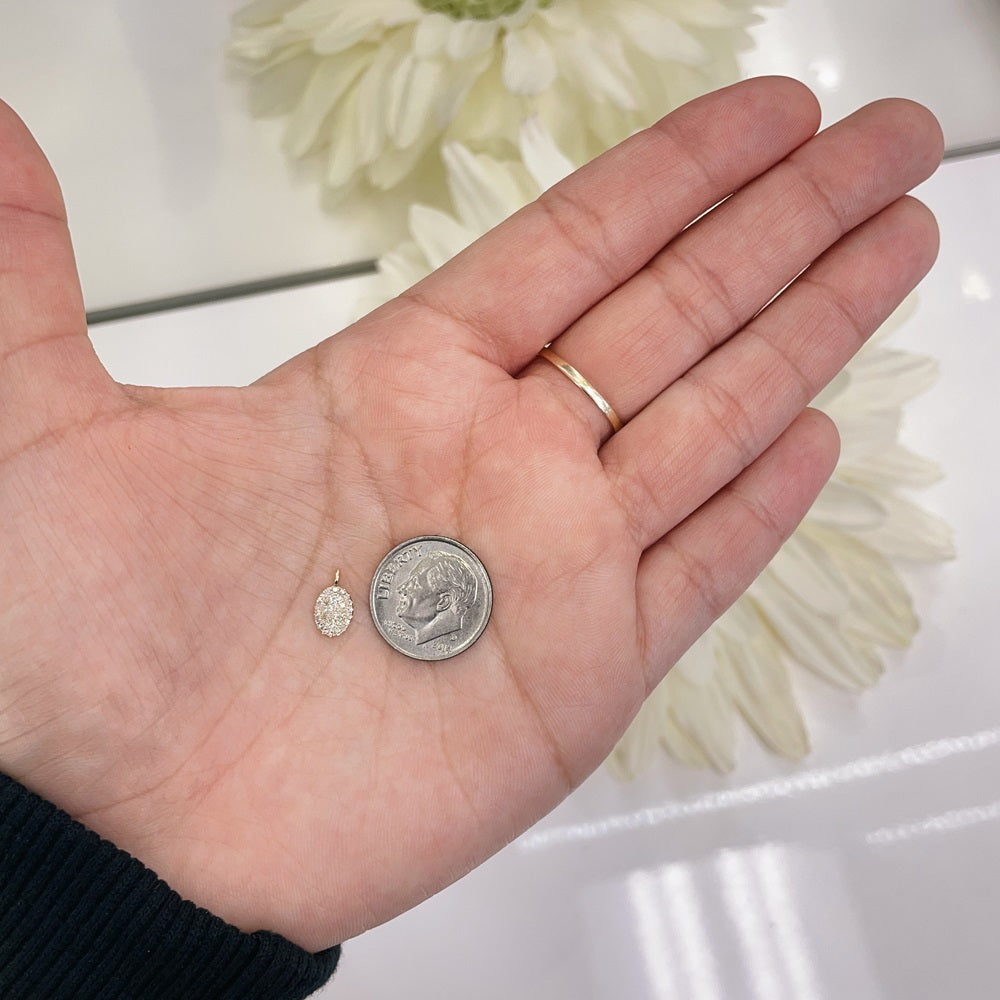 Diamond Oval Charm