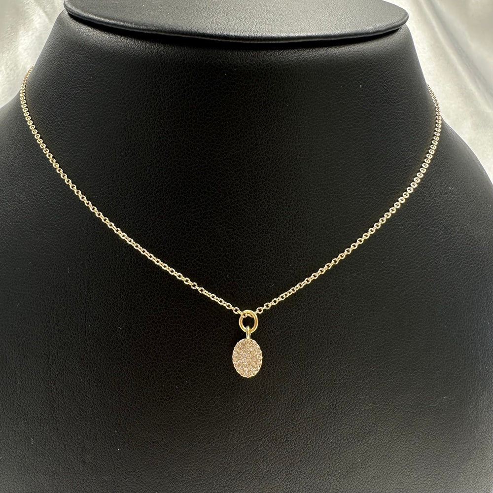 Diamond Oval Charm