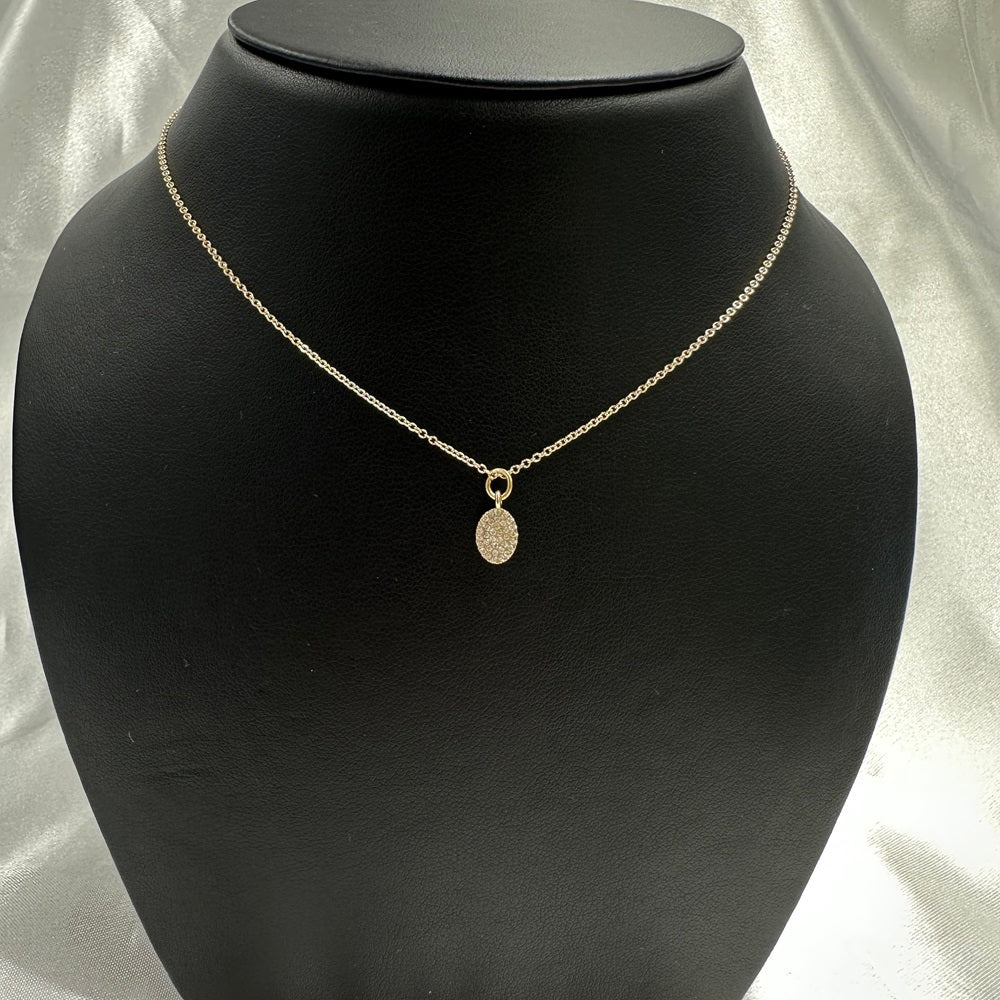 Diamond Oval Charm