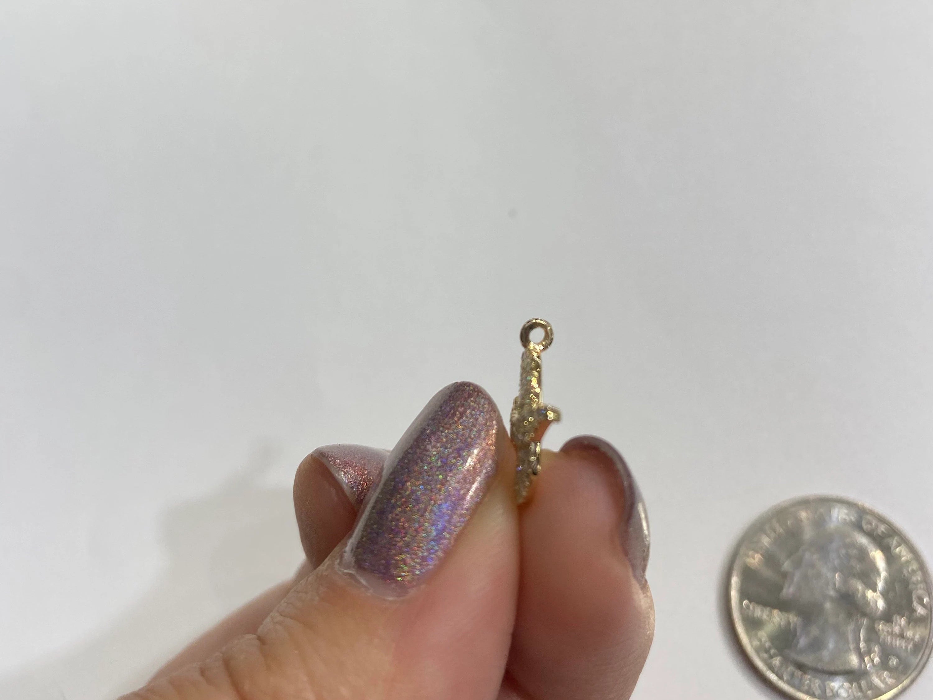 Diamond bird charm