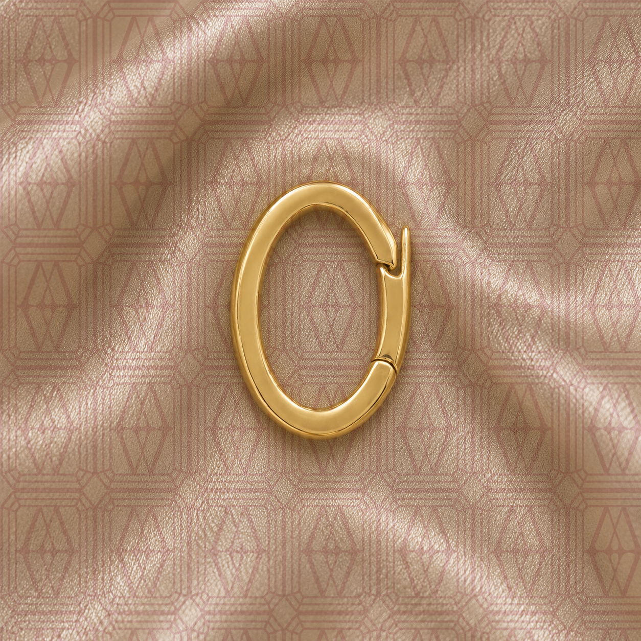 Gold Oval Clicker Charm Connector Enhancer