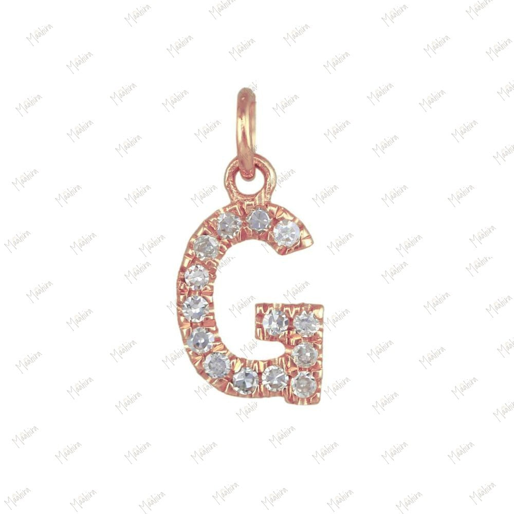 Diamond Charm Letter "A" 5.40x6.50mm