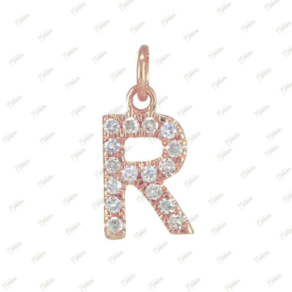 Diamond Charm Letter "A" 5.40x6.50mm