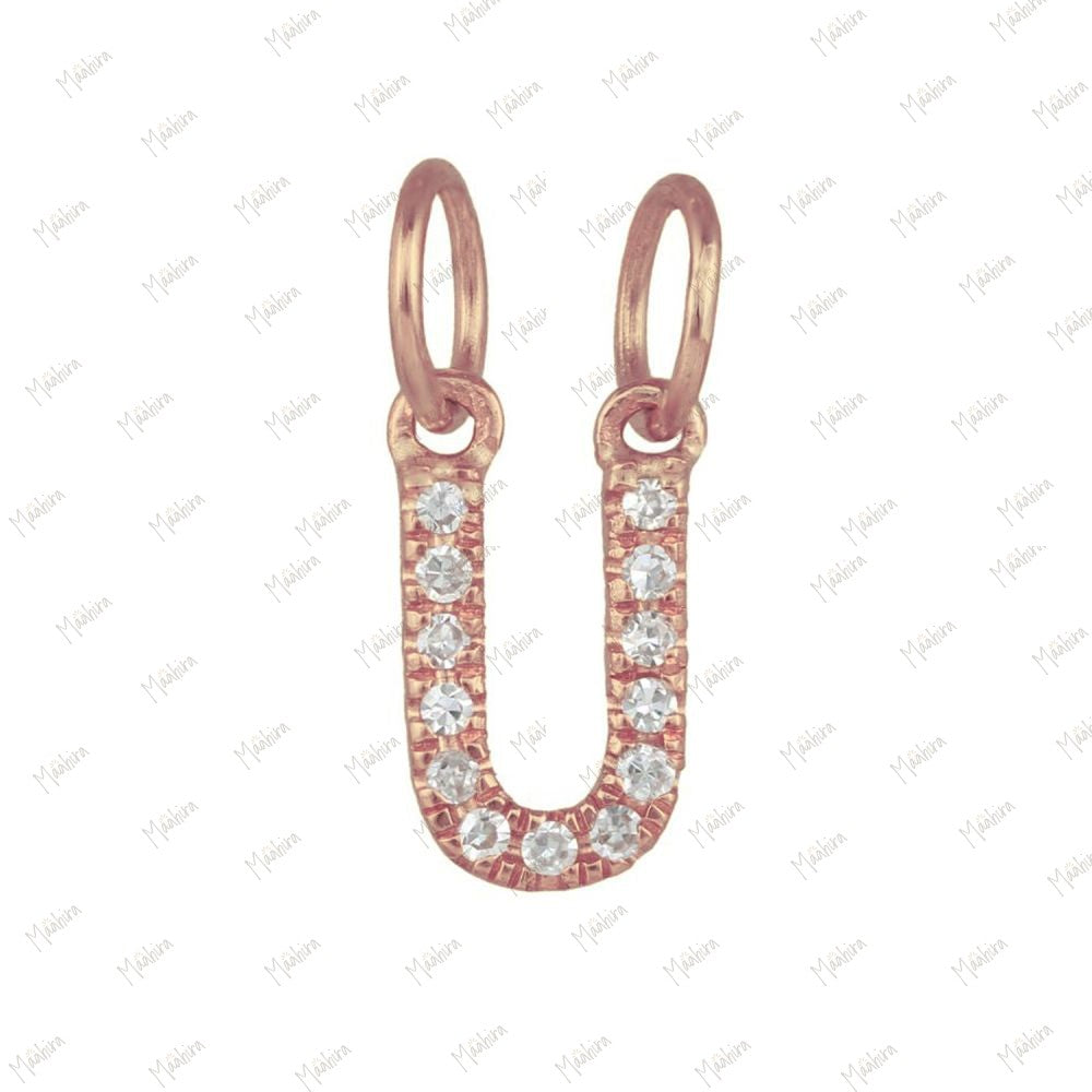 Diamond Charm Letter "A" 5.40x6.50mm