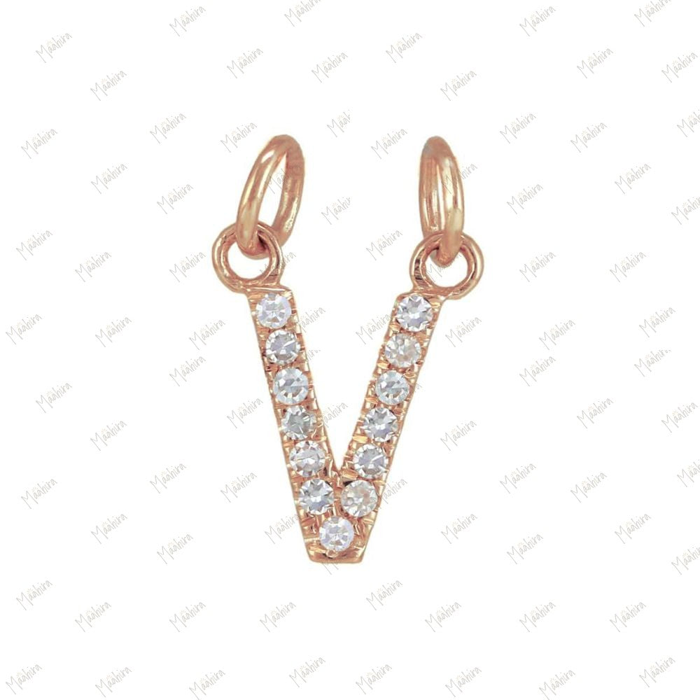 Diamond Charm Letter "A" 5.40x6.50mm