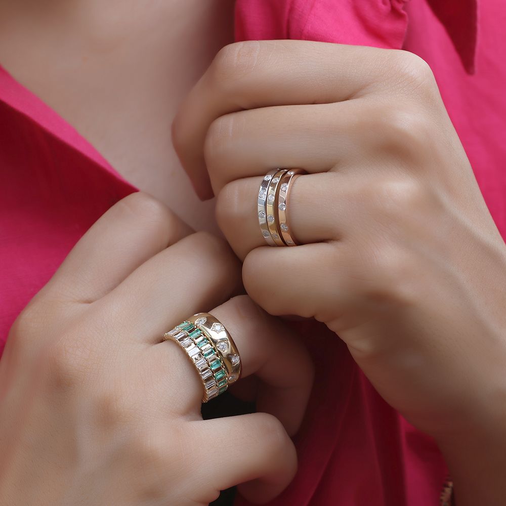 Diamond Band Ring in US Size 7