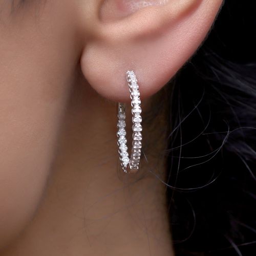 Diamond Hoop Earring