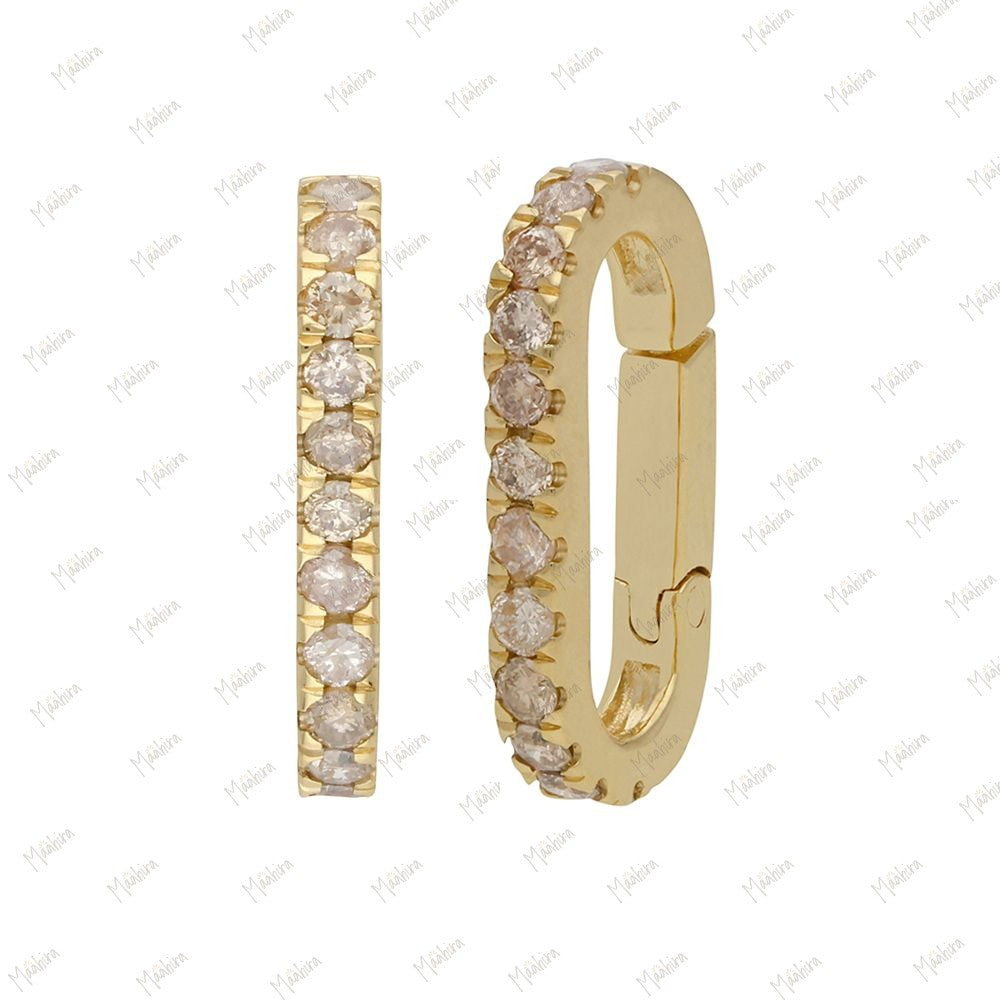 Rectangle Diamond Clicker Charm Enhancer 7x14mm