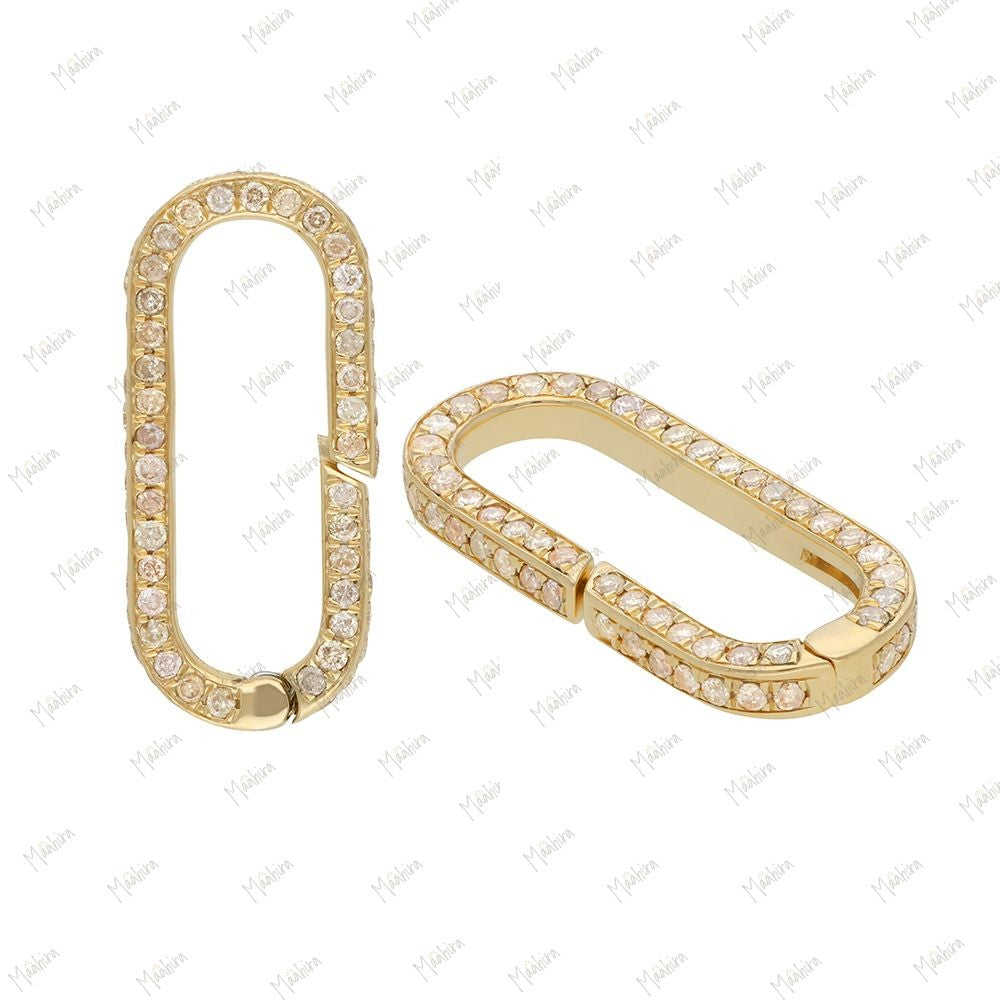 Diamond Rounded Rectangle Clicker Charm Enhancer 10x24mm
