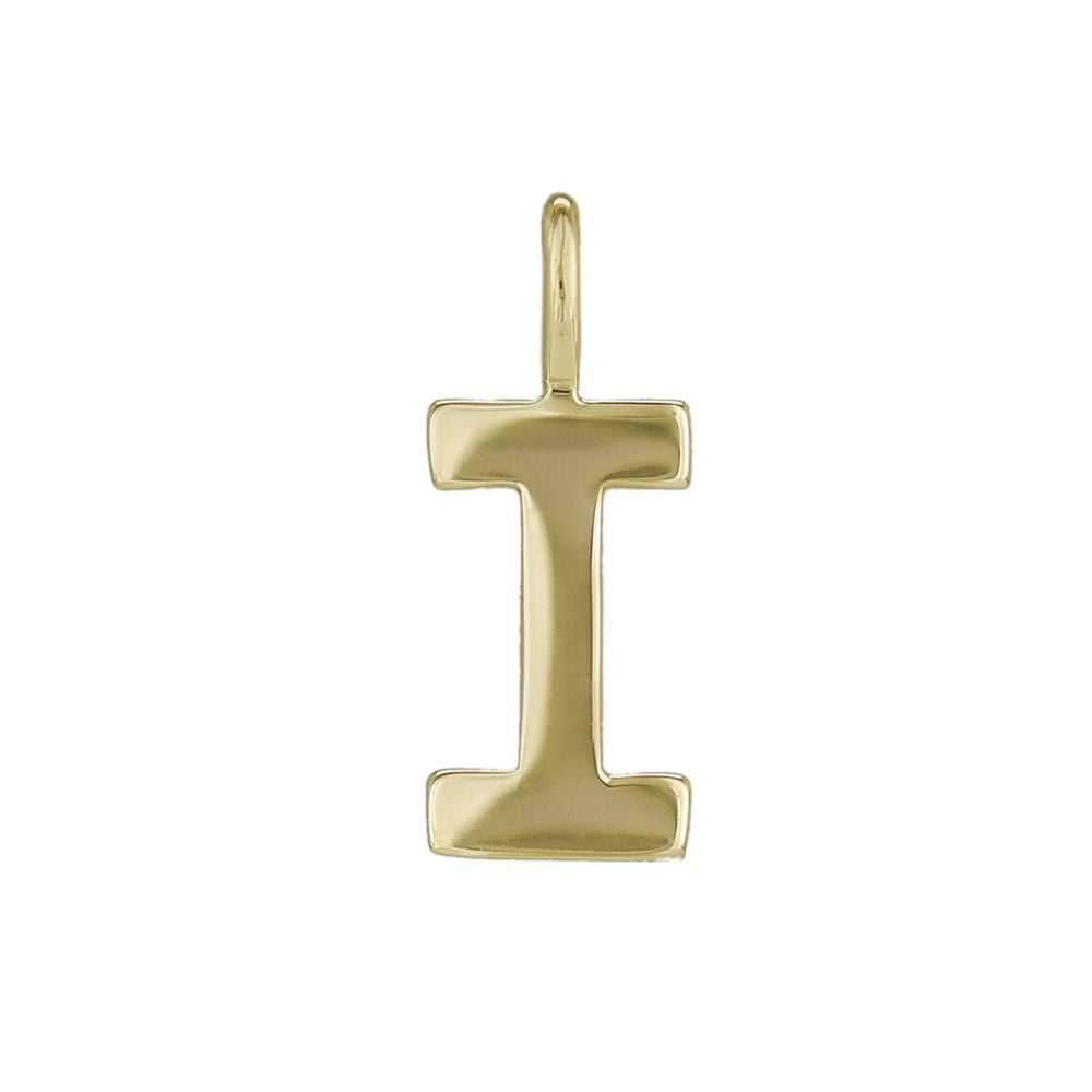 Solid Gold Letter Charm C 8mm (JR 3mm)