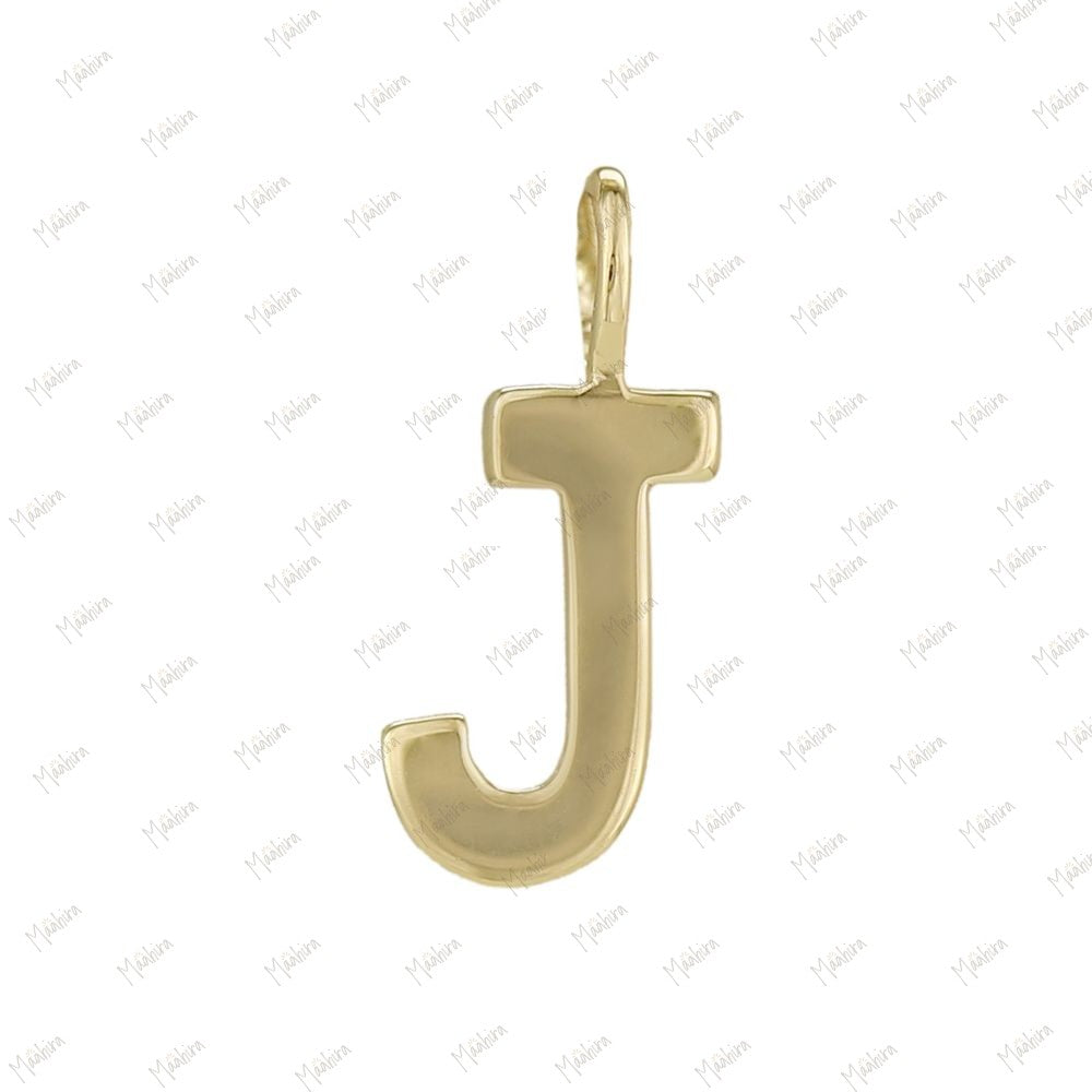 Solid Gold Charm Letter D 8mm (JR 3mm)