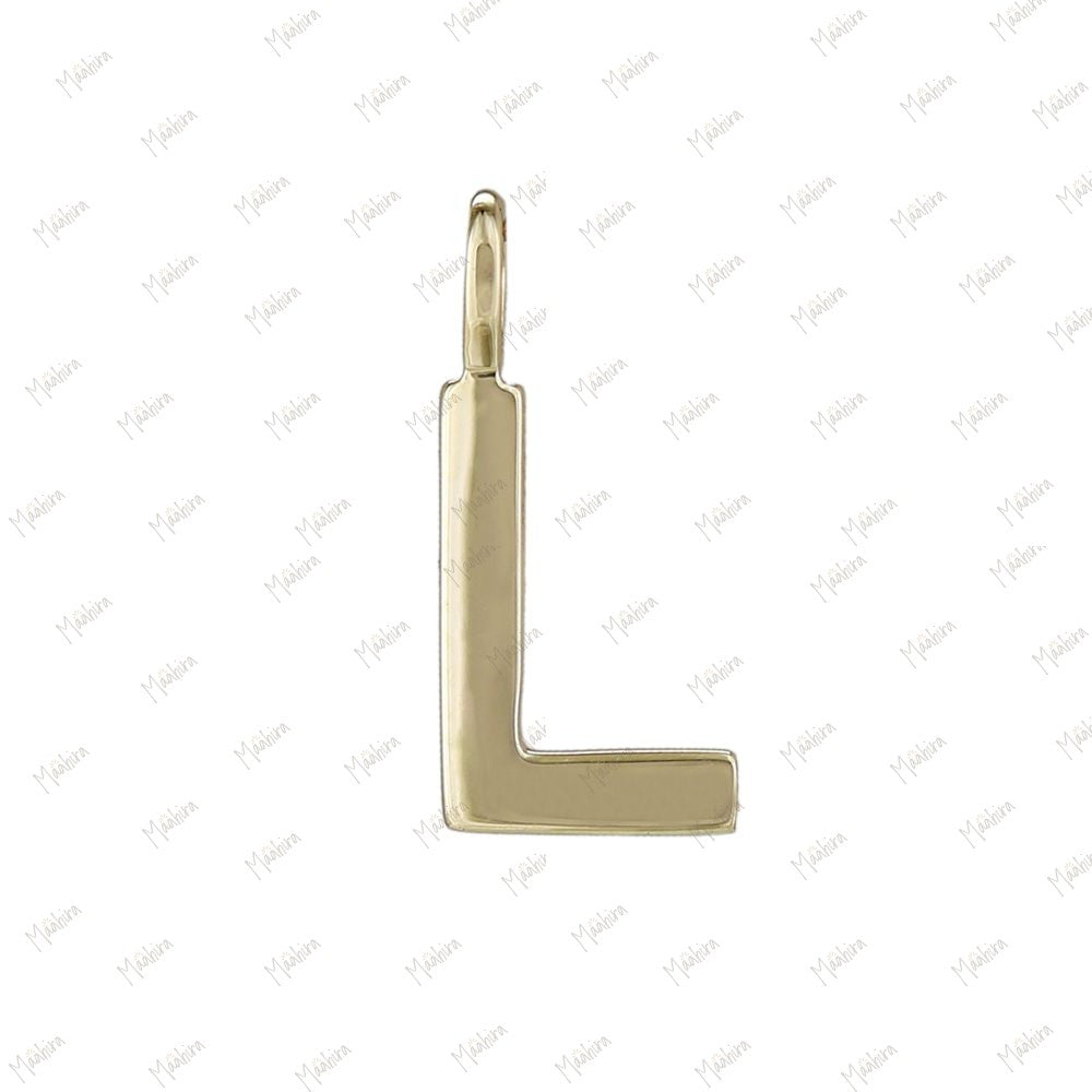 Solid Gold Charm Letter D 8mm (JR 3mm)