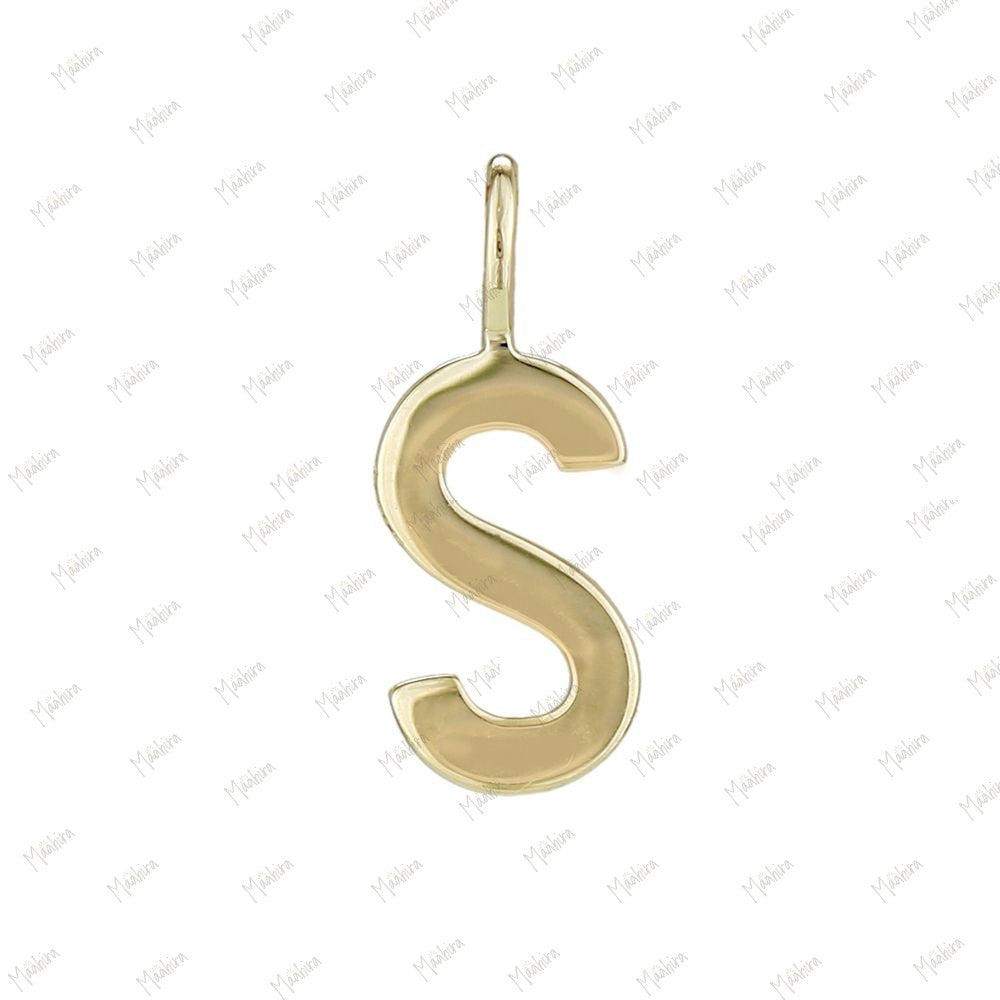 Solid Gold Charm Letter D 8mm (JR 3mm)