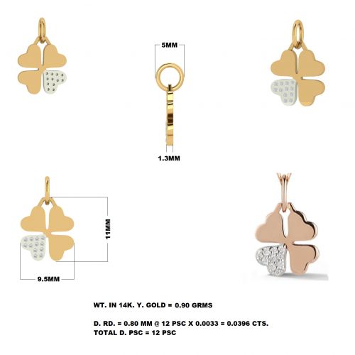 Diamond Clover Charm