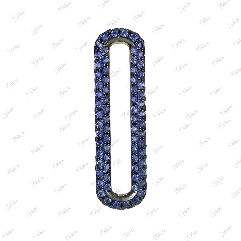 Blue Sapphire Loose Chain Links 6.5x25mm