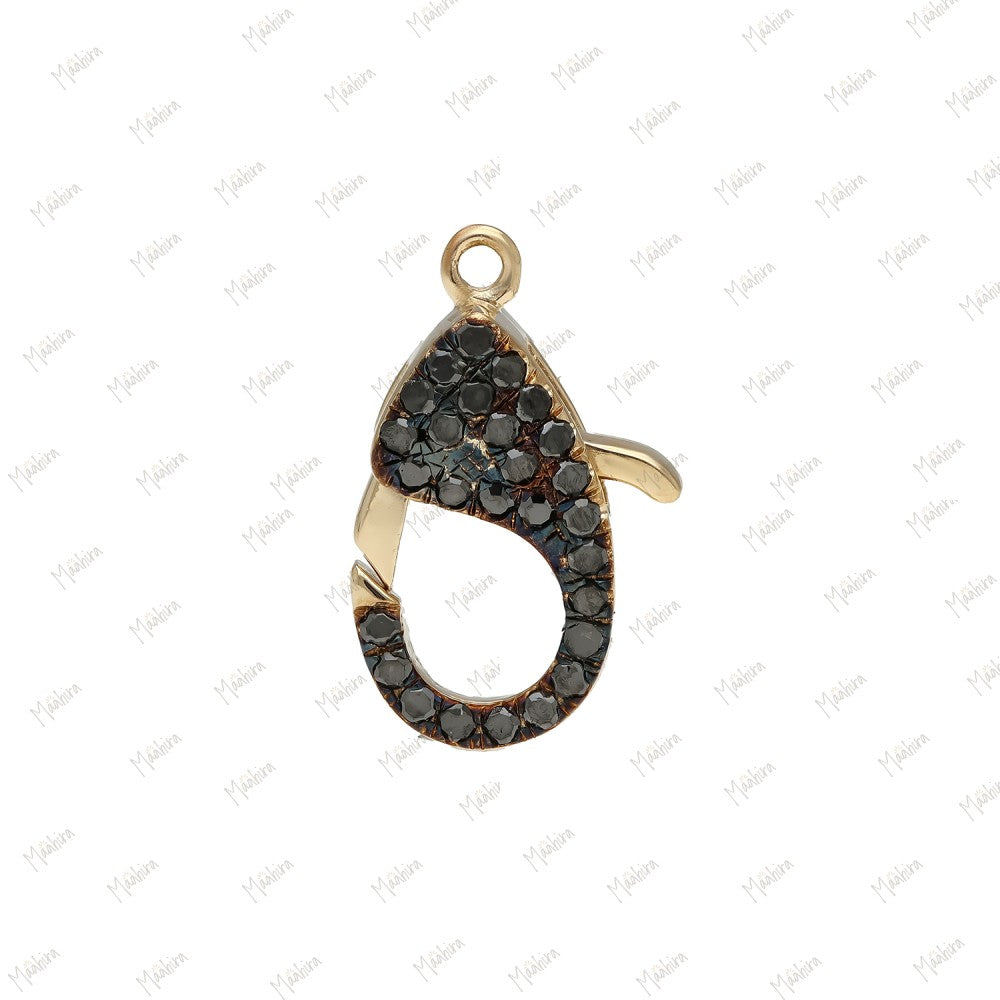 Diamond Pear Lobster Clasp 7.50x14.50mm