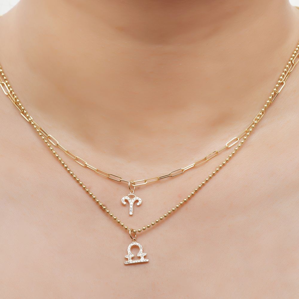 Diamond Aries Zodiac Charm 9mm