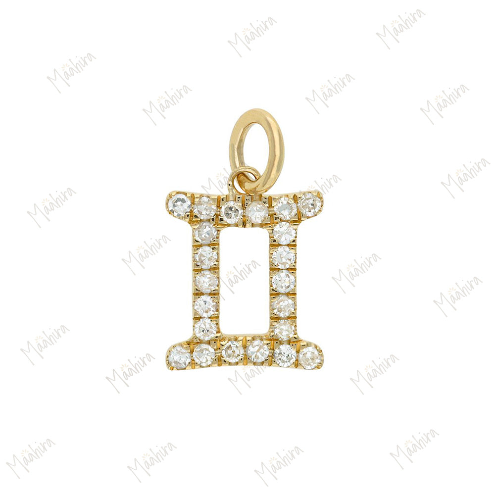 Diamond Aries Zodiac Charm 9mm