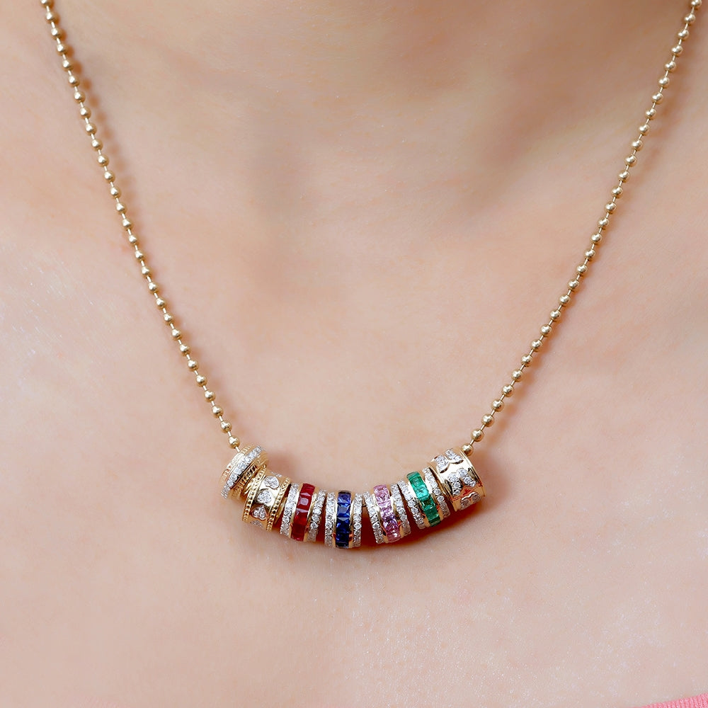 14k Gold Diamon Rondelle Bead / Roundel Bead 5.30x9mm