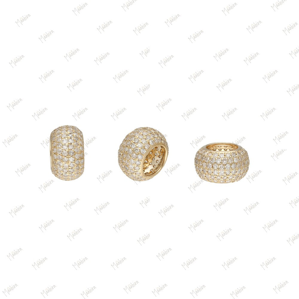 Minimalist Diamond Roundel/Rondelle 9mm