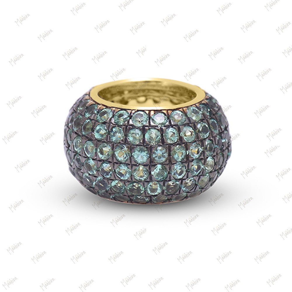 14K Yellow Gold Emerald Roundel/Rondelle - 9mm