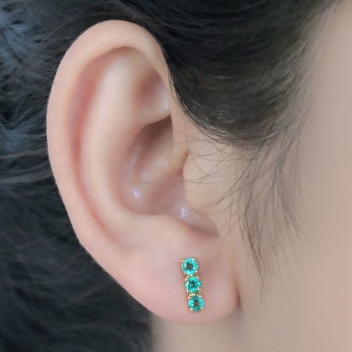 Black Diamond Vertical Bar Studs 3x10mm
