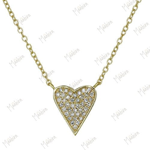 Diamond Heart Necklace 8.10x9.10mm