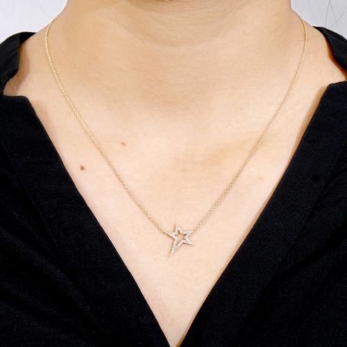 Diamond Star Pendant Necklace