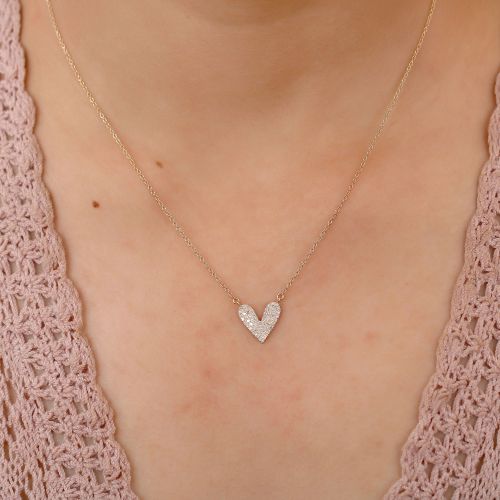 Heart Shaped Diamond Necklace
