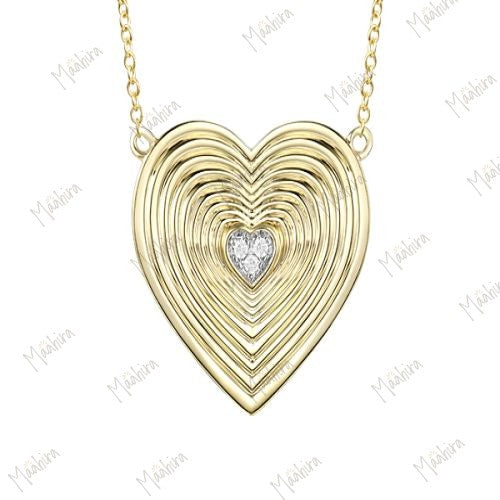 Diamond Heart Necklace 18mm