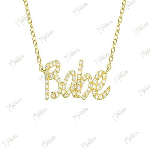 Diamond Babe Custom Name Necklace 7x16mm