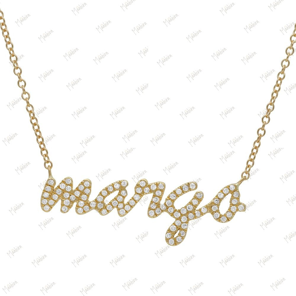 Diamond Margo Name Necklace