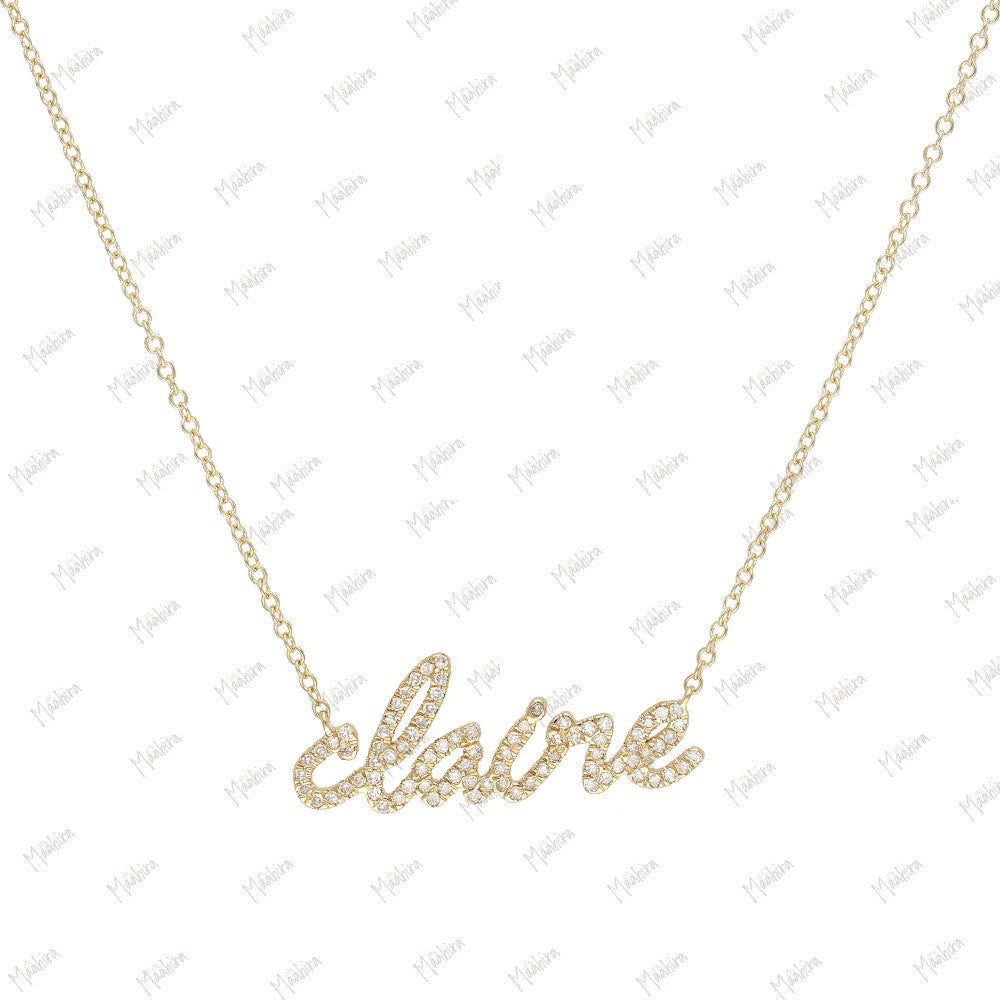 Diamond Claire Custom Name Necklace