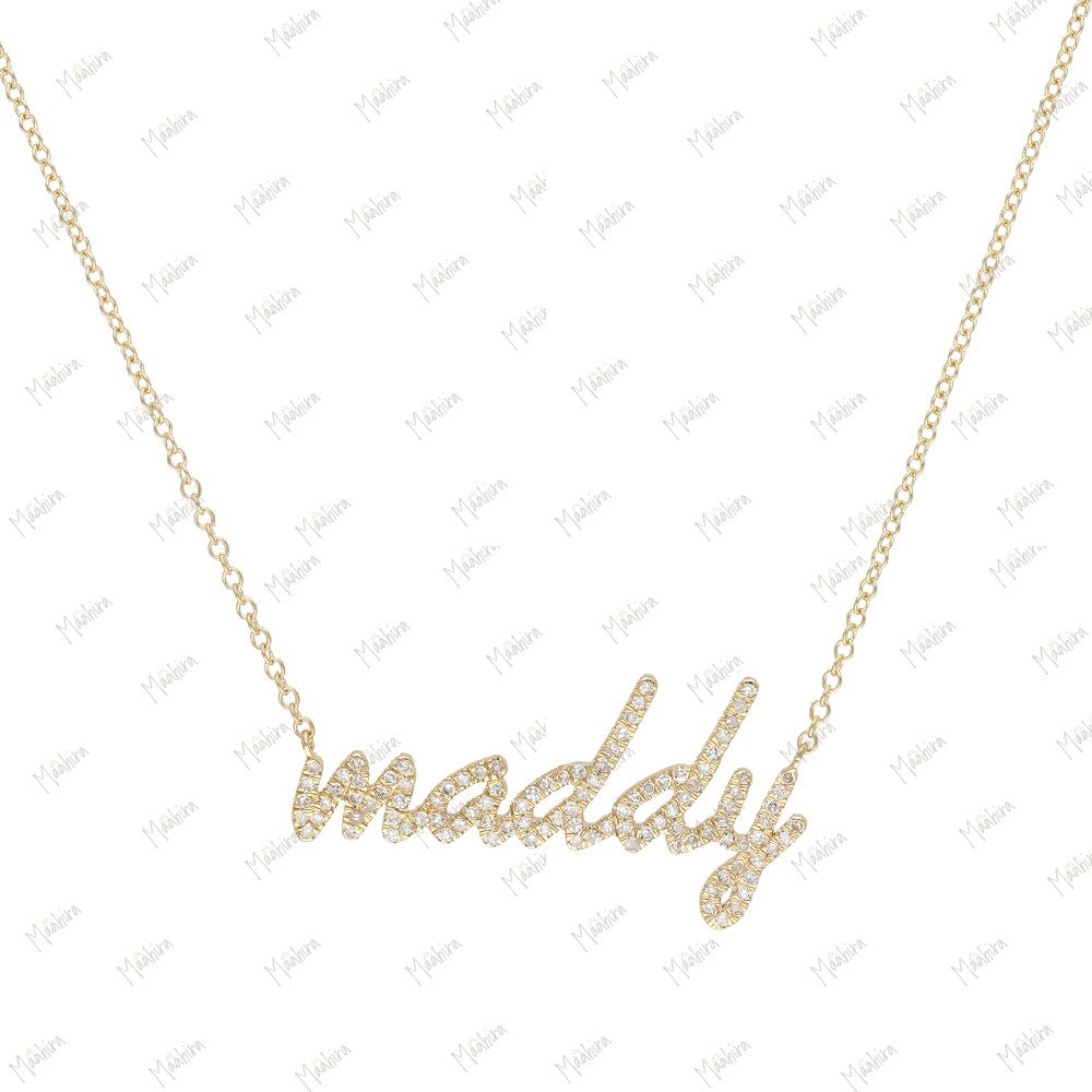 Diamond Maddy Custom Name Necklace