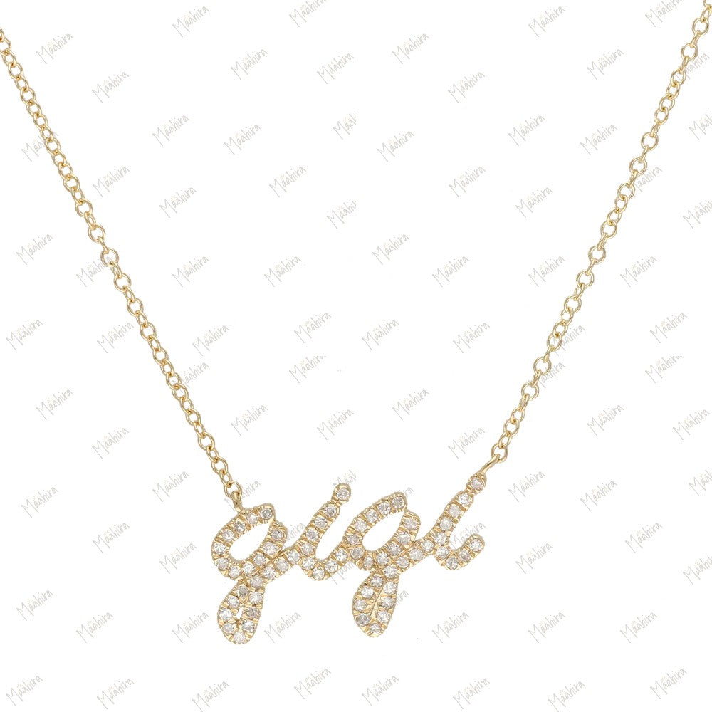 Diamond Gigi Custom Name Necklace