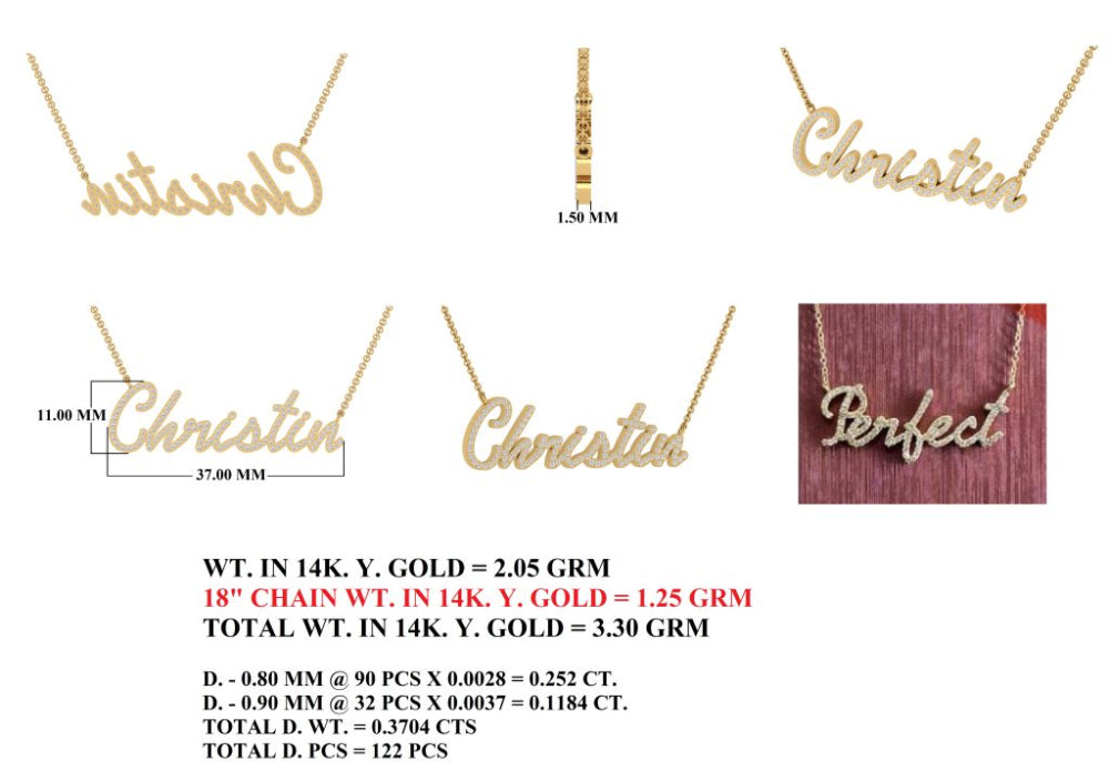 Personalized Diamond Name Necklace – Christin