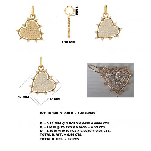 Fringed Heart Pendant